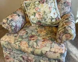 LaZBoy chair, floral armchair, upholstered chair, accent chair, vintage style chair comfy armchair