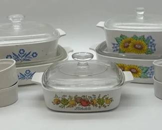 Vintage Kitchen Corning ware Bakeware Set