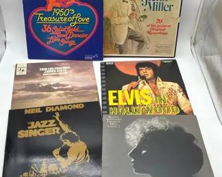 Vintage Records Music Lot Elvis, Neil Diamond, Jazz