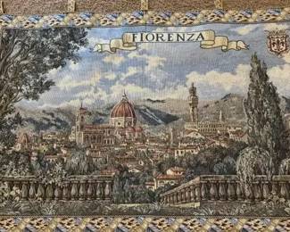 Florence Italy Tapestry Wall Hanging Firenze Scene