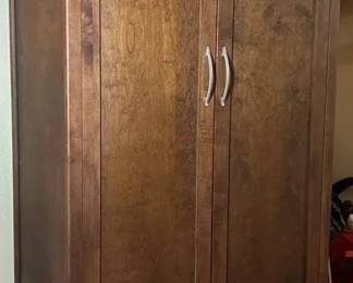 Baronet Modern Storage Cabinet with Double Doors and Drawer 76 hX36 wX24 d