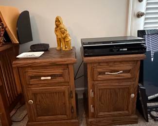 Matching side tables except for the hardware :)