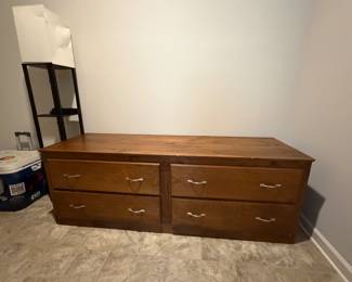 Oak four deep drawer cabinet - great storage!