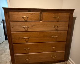 Oak six deep drawer cabinet - great storage!