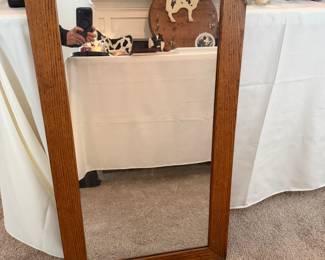 Oak mirror. Nice piece.