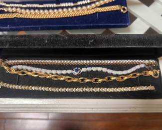 Gold & diamond bracelets 