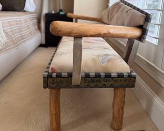 Sticks & Objects Art & Furniture Upholstered Bench. Measures 58" W x 24" D with 18" Seat Height. Photo 2 of 5. 