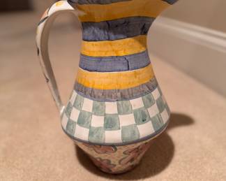 MacKenzie-Childs Myrtle Pitcher.  Photo 1 of 2. 