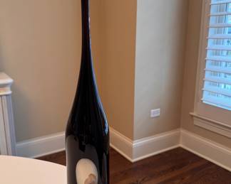 Studio Art Glass Vases Signed by Artist. Tall Measures 19" H; Small Measures 15" H. Photo 2 of 5. 