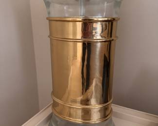 Brass & Glass Table Lamp. Photo 32" H. Photo 2 of 2. 