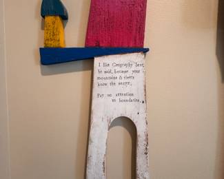 Mixed Media Sculptures by Brian Andrea (Kai Andreas Skye). Reclaimed Wood, Acrylic Paint, Ink & Wire. Photo 2 of 3. 