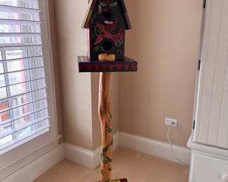 Sticks & Objects Bird House. Base Measures 18" x 18" & 64" H. Photo 1 of 4. 