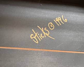 Sticks & Objects Art & Furniture Desk & Chair Set. Measures 42" W x 28" D x 29.5" H. Photo 6 of 9. 