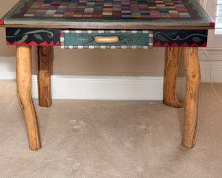 Sticks & Objects Art & Furniture Desk & Chair Set. Measures 42" W x 28" D x 29.5" H. Photo 1 of 9. 