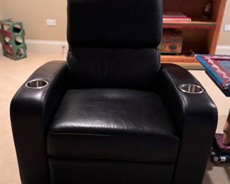 Pair of Leather Recliner Chairs. Each Measures 36" W. Photo 3 of 3. 