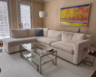 Left Facing Chair Sectional Sofa. Measures 122" W x 40" D; Chaise is 90" L. Photo 1 of 6. 