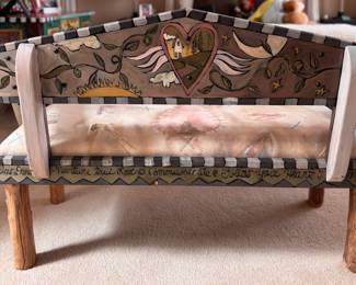 Sticks & Objects Art & Furniture Upholstered Bench. Measures 58" W x 24" D with 18" Seat Height. Photo 5 of 5. 