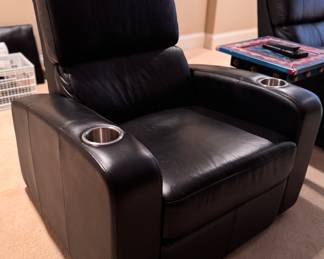 Pair of Leather Recliner Chairs. Each Measures 36" W. Photo 2 of 3. 