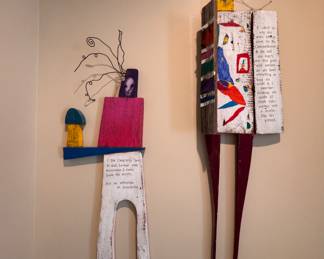 Mixed Media Sculptures by Brian Andrea (Kai Andreas Skye). Reclaimed Wood, Acrylic Paint, Ink & Wire. Photo 1 of 3. 