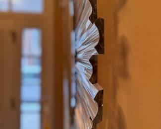 Glass Sunburst Mirror. Measures 42" D. Photo 3 of 3. 