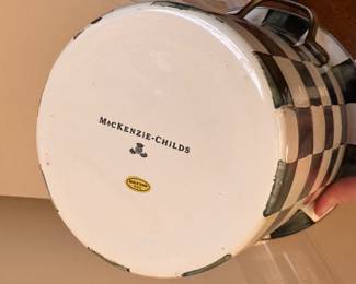 MacKenzie-Childs Courtly Check Enamel Pitcher. Photo 2 of 2. 