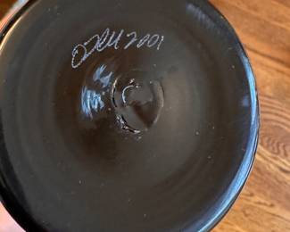 Studio Art Glass Vases Signed by Artist. Tall Measures 19" H; Small Measures 15" H. Photo 3 of 5. 