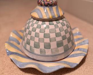 MacKenzie-Childs Piccadilly Lidded Cheese Plate. Photo 1 of 3. 
