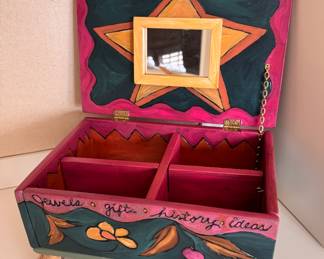 Sticks & Objects Jewelry Box. Measures 13" x 9" x 9" H. Photo 3 of 3. 