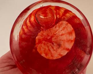 Hand-Blown Art Glass Pen Holder. Photo 2 of 2. 