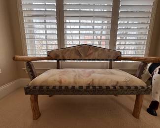 Sticks & Objects Art & Furniture Upholstered Bench. Measures 58" W x 24" D with 18" Seat Height. Photo 1 of 5. 
