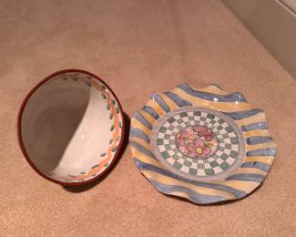 MacKenzie-Childs Piccadilly Lidded Cheese Plate. Photo 2 of 3. 