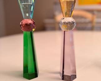 Colored Glass Candle Holders. Photo 2 of 6. 