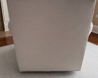 Pair of Custom Upholstered Swivel Club Chairs. Each Measures 36" W x 38" D. Photo 3 of 3. 