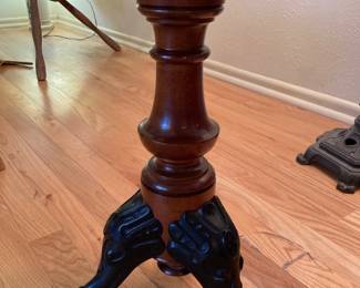 iron-leg melodeon spindle detail