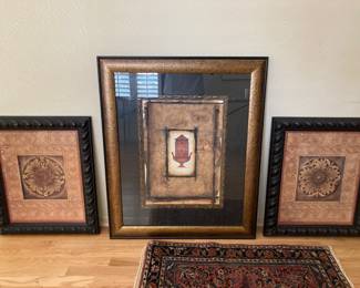 wall decor, small Persian woven rug