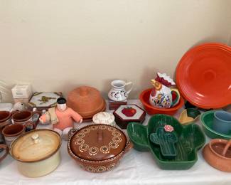 Southwest potteries, tiles, original Fiesta, etc. 