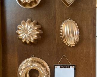 copper moulds, ceramic notes tile