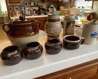 crock ware, steins