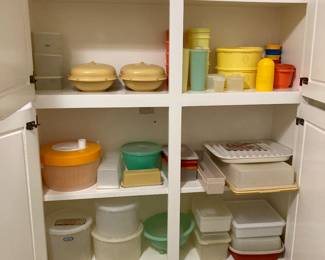 Tupperware, measuring cups, etc.