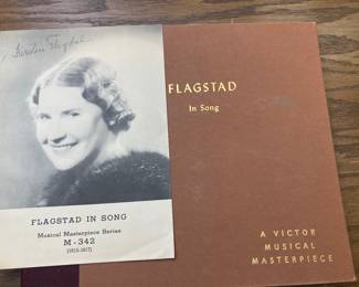 Flagstad 78s set with concert brochure signed by Flagstad