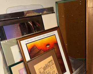 more piles of artwork