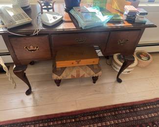 Antique Cushman Colonial Desk w/ Queen Anne style legs