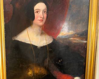 Gorgeous!  Not seeing signature, will take it off the wall and look on the back... Some wear, needs some love, Guessing it's 1800's