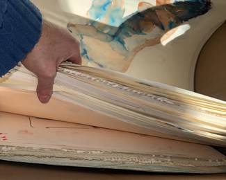 Huge collection of sketches and paintings by Larry Brennan.  Coffee and paste this link to see about a quarter of what they’re actually is.
https://youtu.be/TlzAUEorUIs