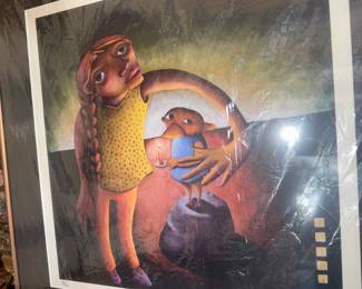 Christine Brennan Serigraph numbered and signed, oversized