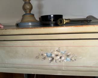 pretty stenciled side table