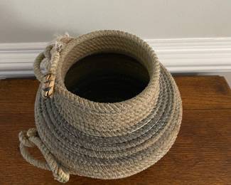 K28 - $35. Vintage Lariat rope basket.