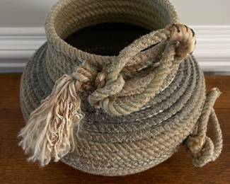 K28 - $35. Vintage Lariat rope basket.