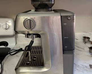 B14 - $350. Breville Espresso Machine with Grinder. Model BES870XL / E. Brushed Stainless Steel. Only used a couple times. In excellent, like new condition (retails for $682)