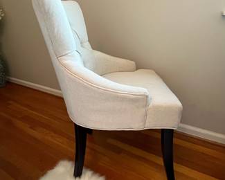 B5 - $25. Baxton Studio single side chair. 23" wide x 35" tall. Has a stain from a drink on the front - we did not try to clean.